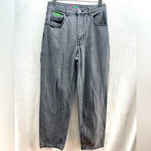 EMPYRE Gray Relax Fit Raw Hem Tori Denim Jeans Women’s Size 6 Skater Y2K 90’s